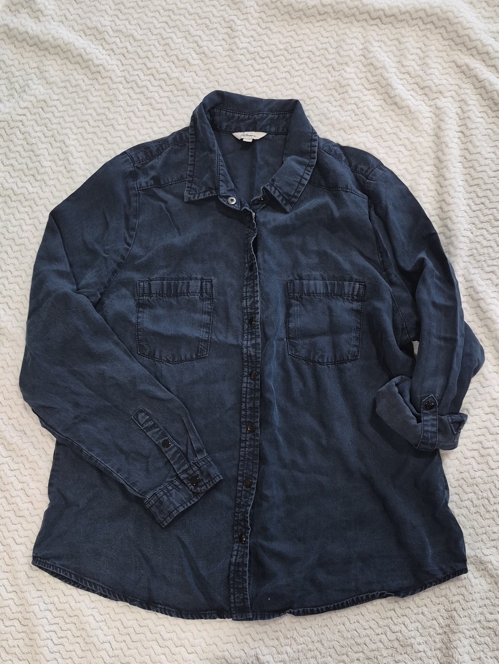 Reitmans Navy Casual Button-Down Shirt